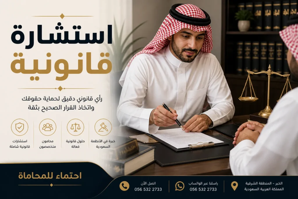 استشارة قانونية في الخبر مع محامين متخصصين في شركة احتماء للمحاماة